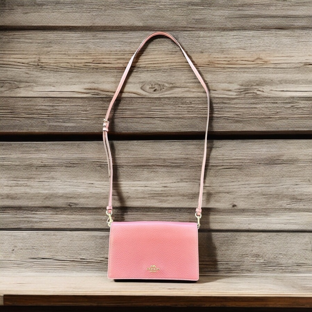 NEW Rose Petal Coach Hayden Foldover Crossbody Clutch